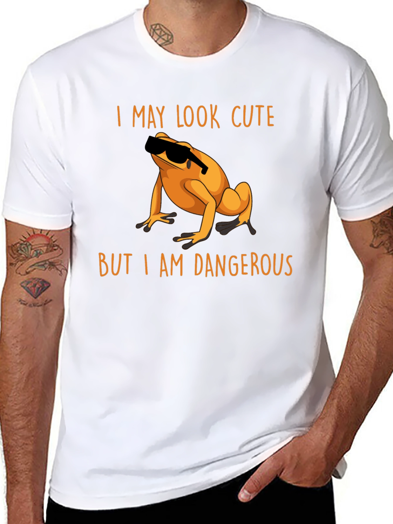 Black Cute But Dangerous Frog T-Shirt view 8