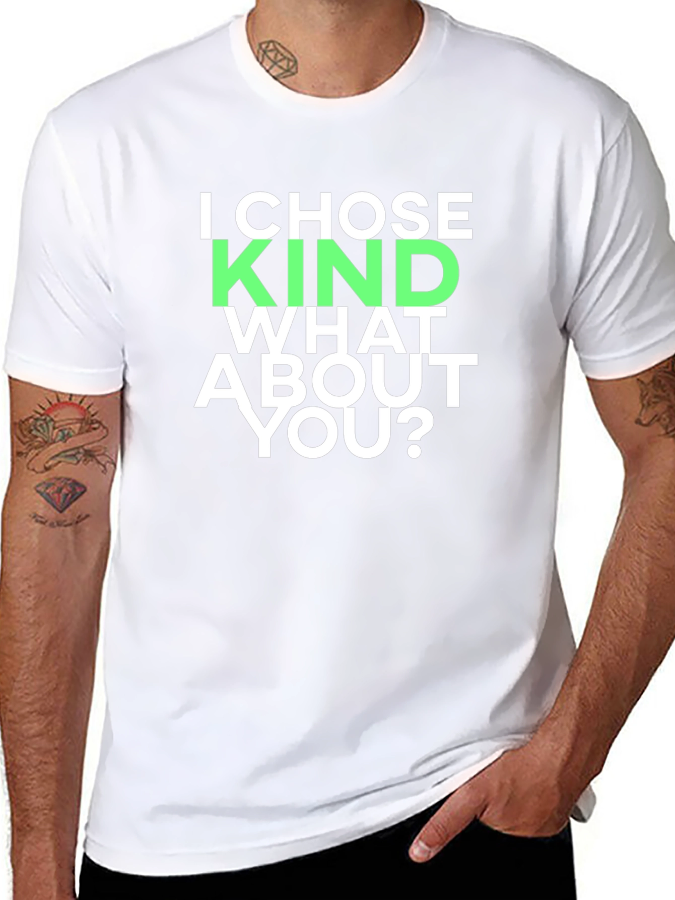 Black I Chose Kind T-Shirt - Bold Graphic Tee view 8
