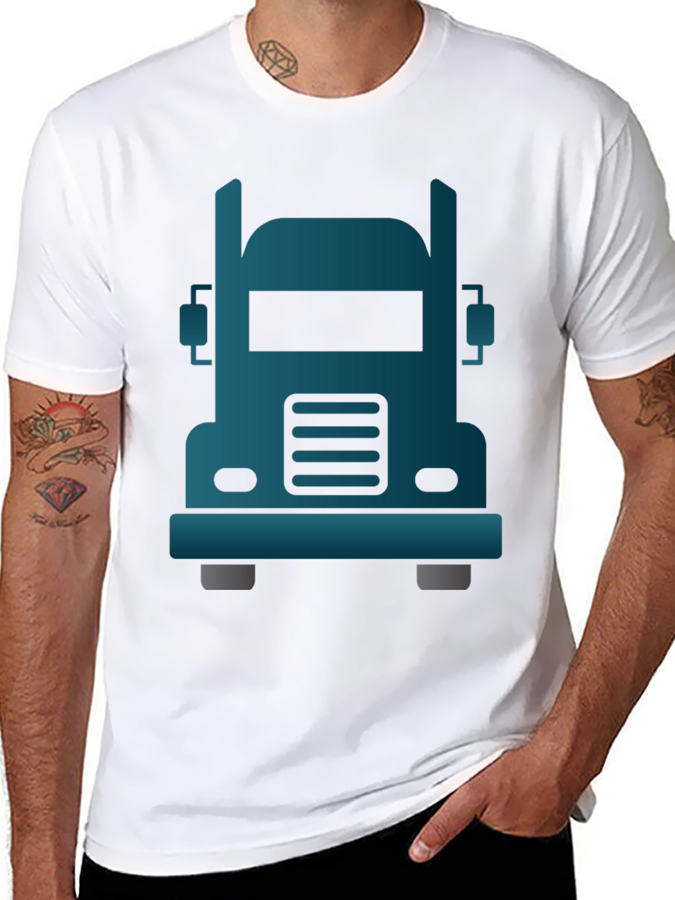 Black Truck Graphic Tee - Cool Vehicle Design view 8