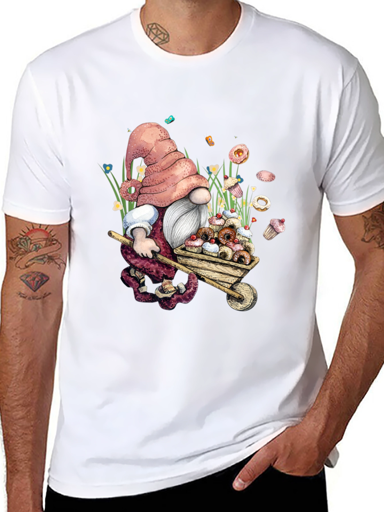 Black Gnome Sweet Treats T-Shirt view 8