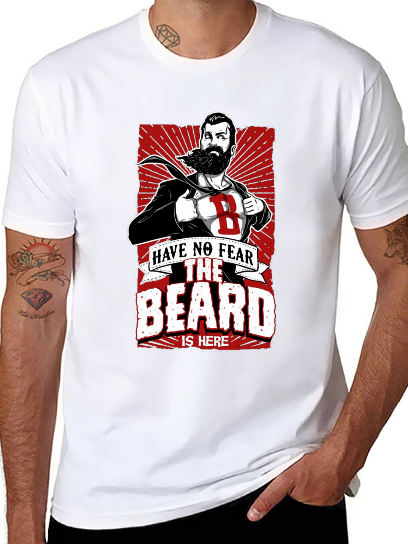 Black Beard Hero T-Shirt: Have No Fear, The Beard Is Here! view 8