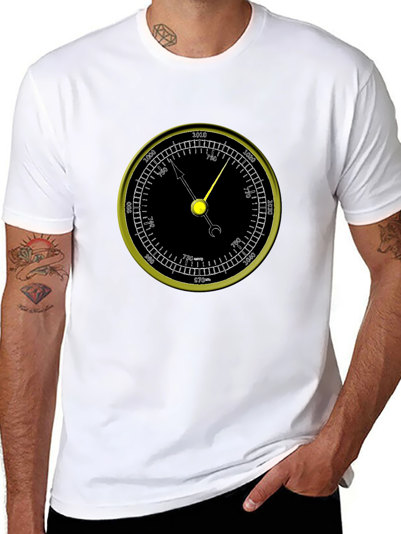 Black Altimeter Graphic Tee view 8