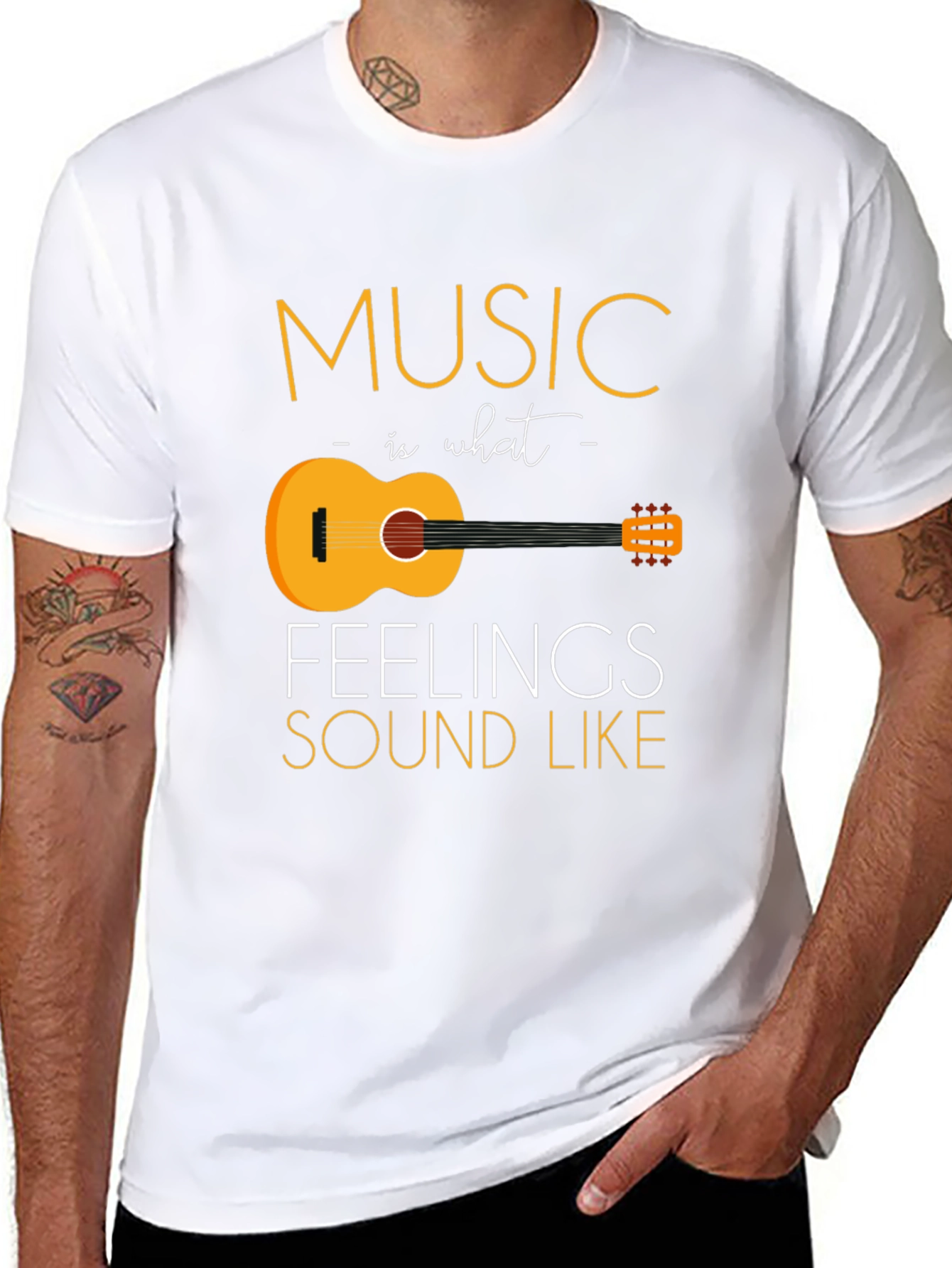 Black Music is What Feelings Sound Like Graphic T-Shirt view 8