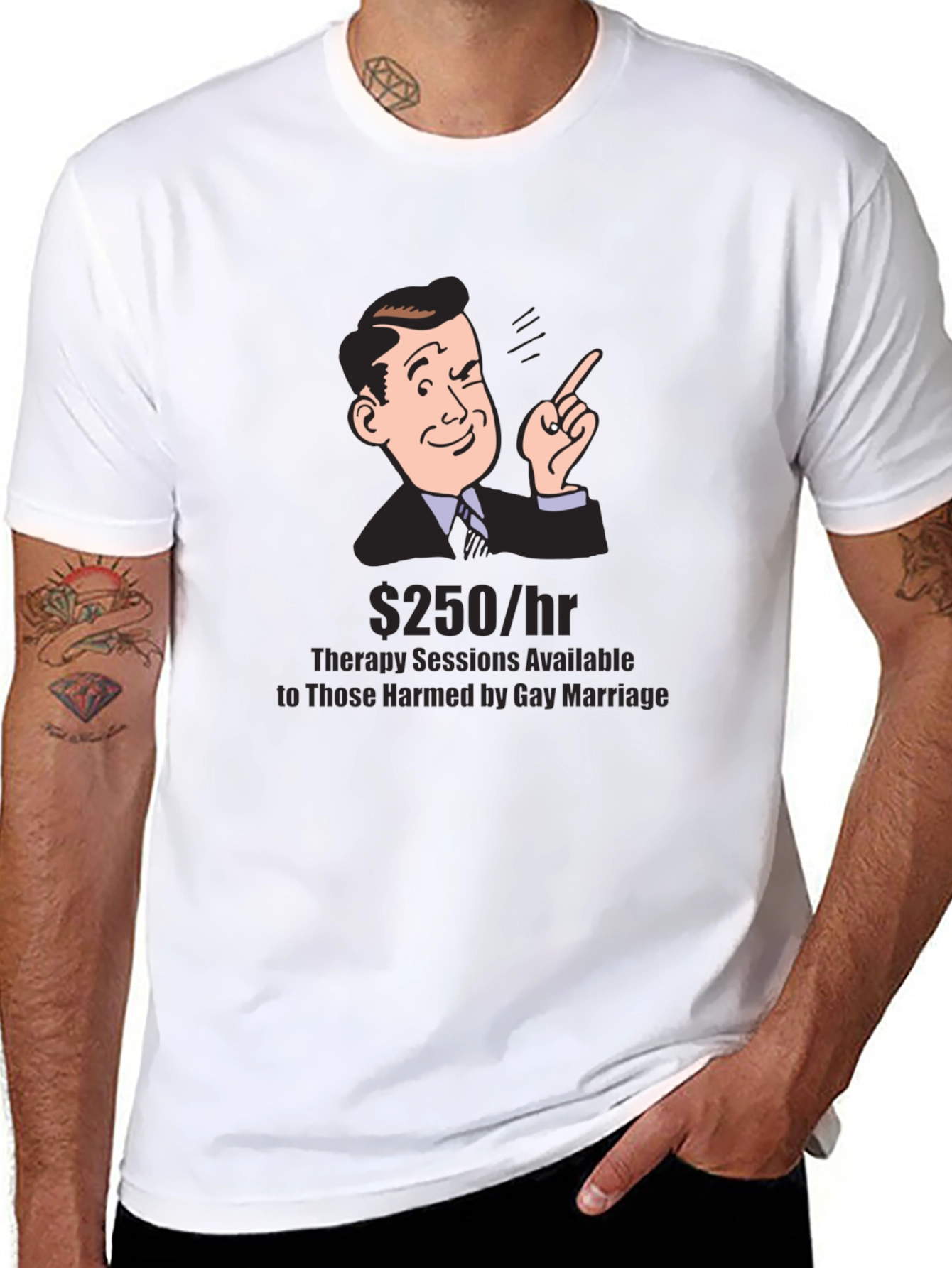 Black Gay Marriage Therapy Session T-Shirt view 8