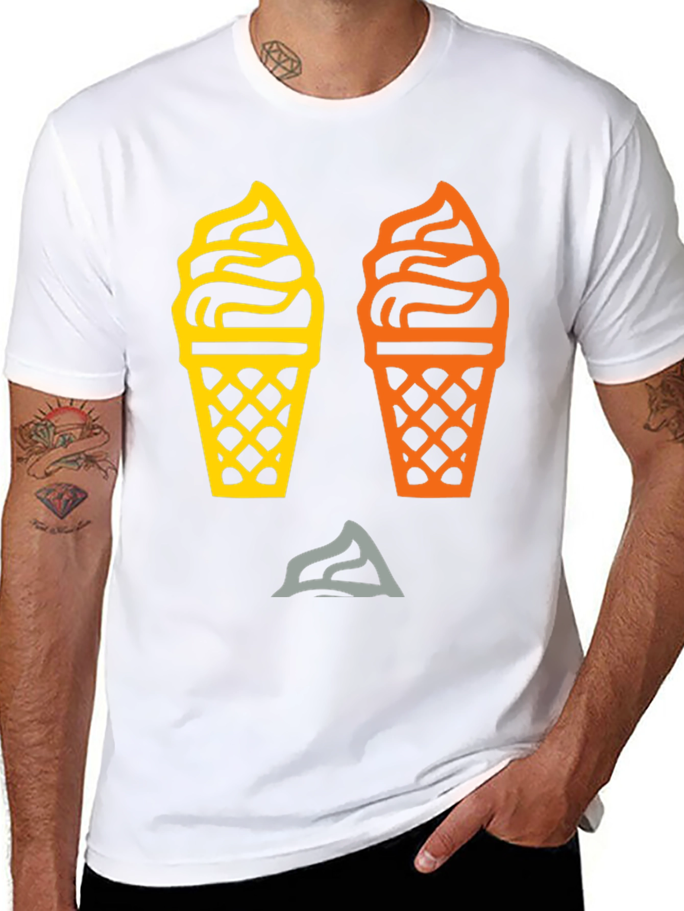 Black Ice Cream Graphic Tee - Sweet Summer Style view 8