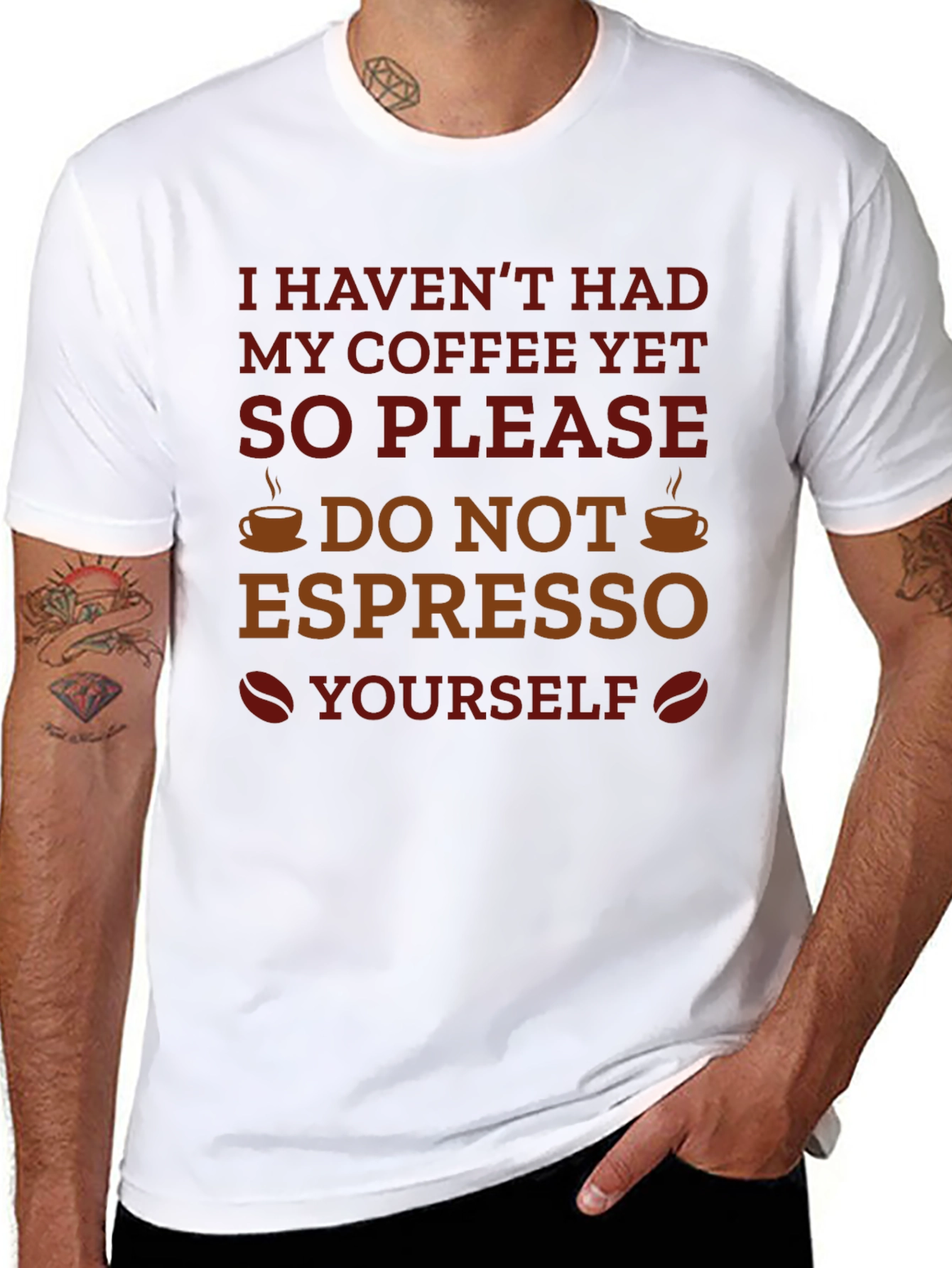 Black Coffee Humor Graphic T-Shirt - Espresso Yourself view 8