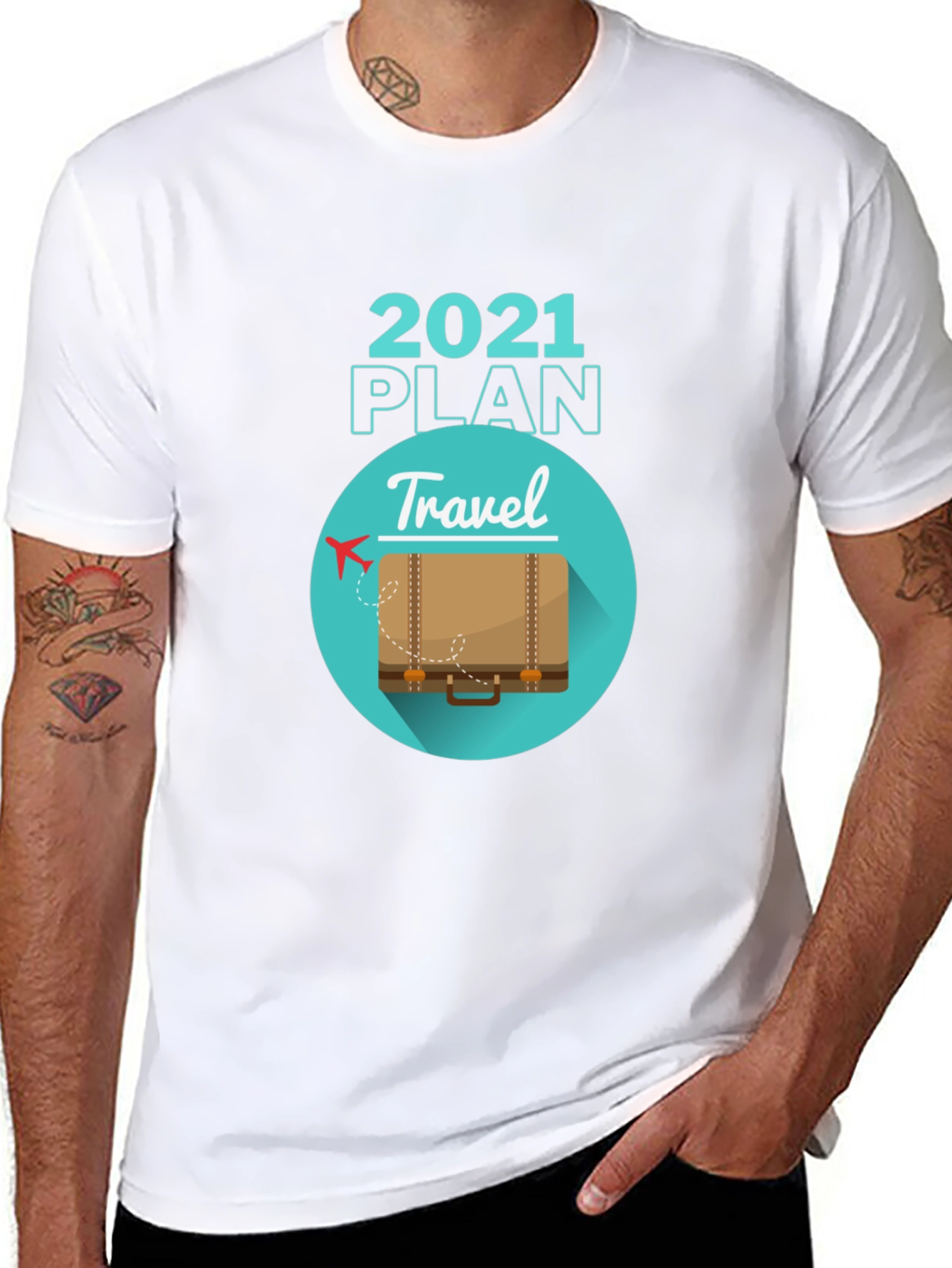 Black 2021 Travel Plan T-Shirt view 8