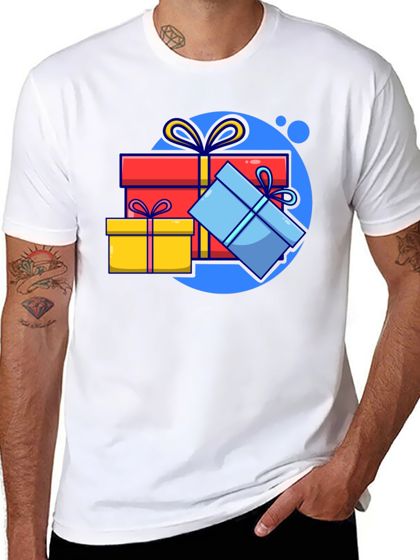 Black Festive Gift T-Shirt - Black Holiday Tee view 8