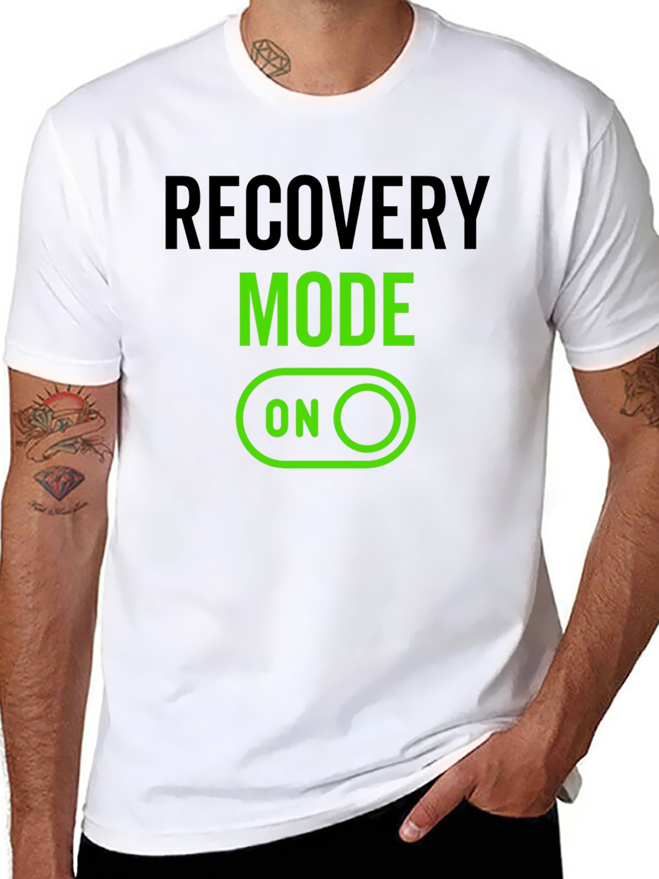 Black Recovery Mode ON Graphic T-Shirt view 8