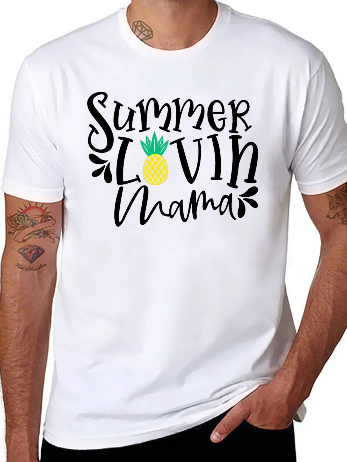 Black Summer Lovin' Mama T-Shirt view 8