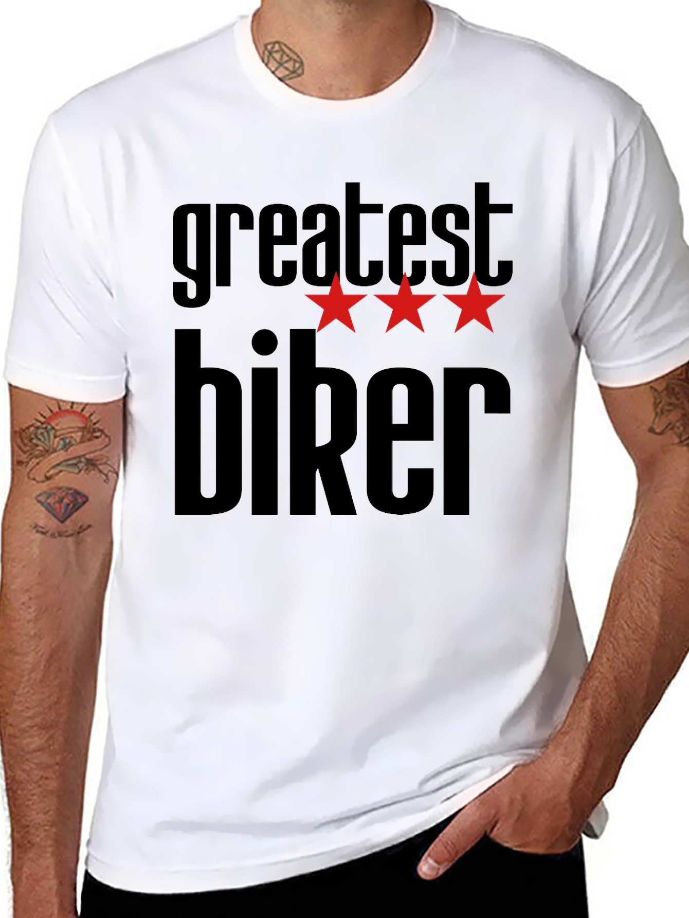 Black Greatest Biker T-Shirt - Bold Graphic Tee view 8