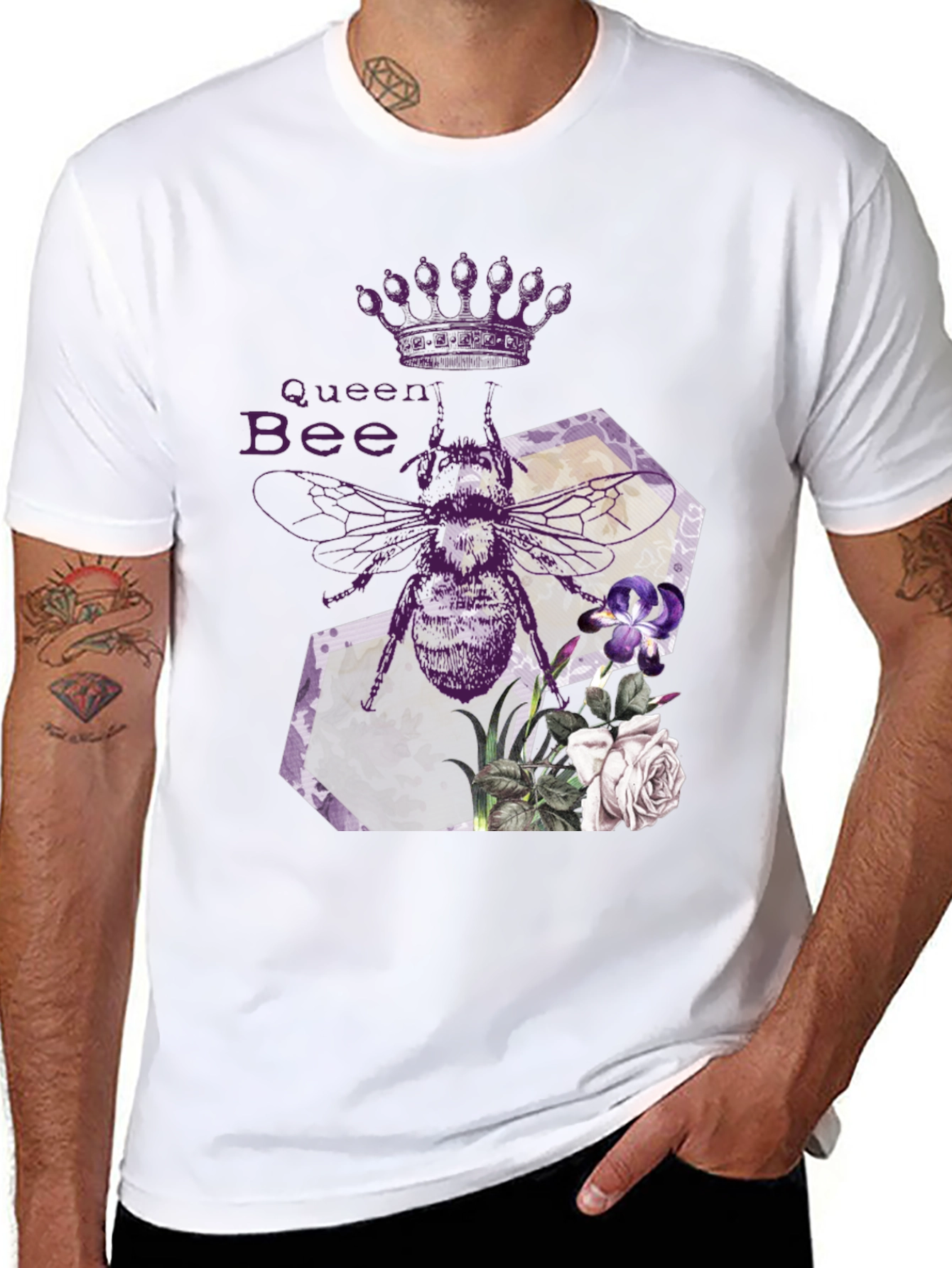 Black Queen Bee Graphic Tee - Stylish Black T-Shirt view 8