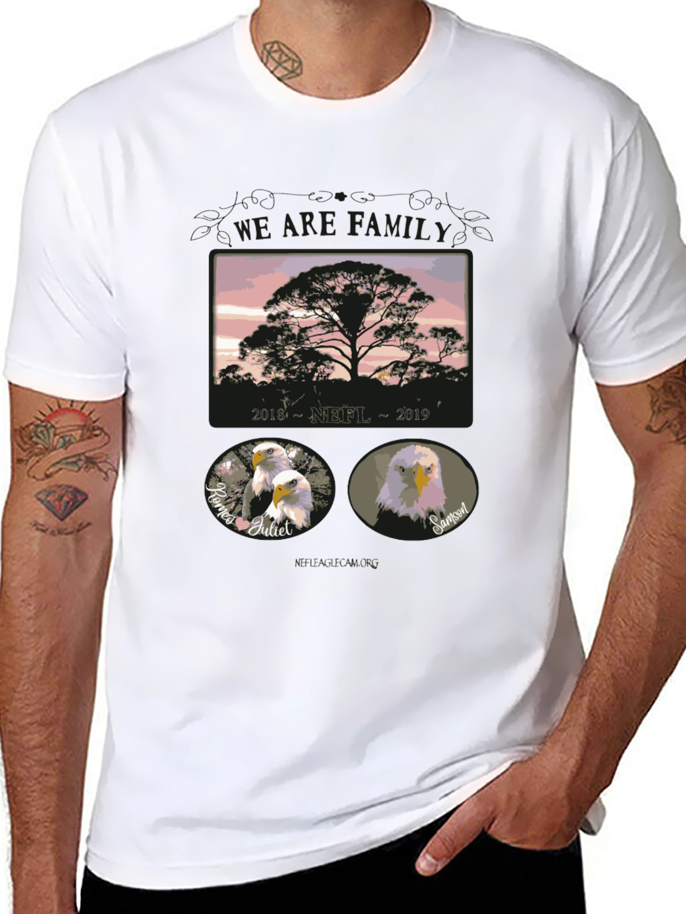 Black We Are Family Eagle T-Shirt view 8