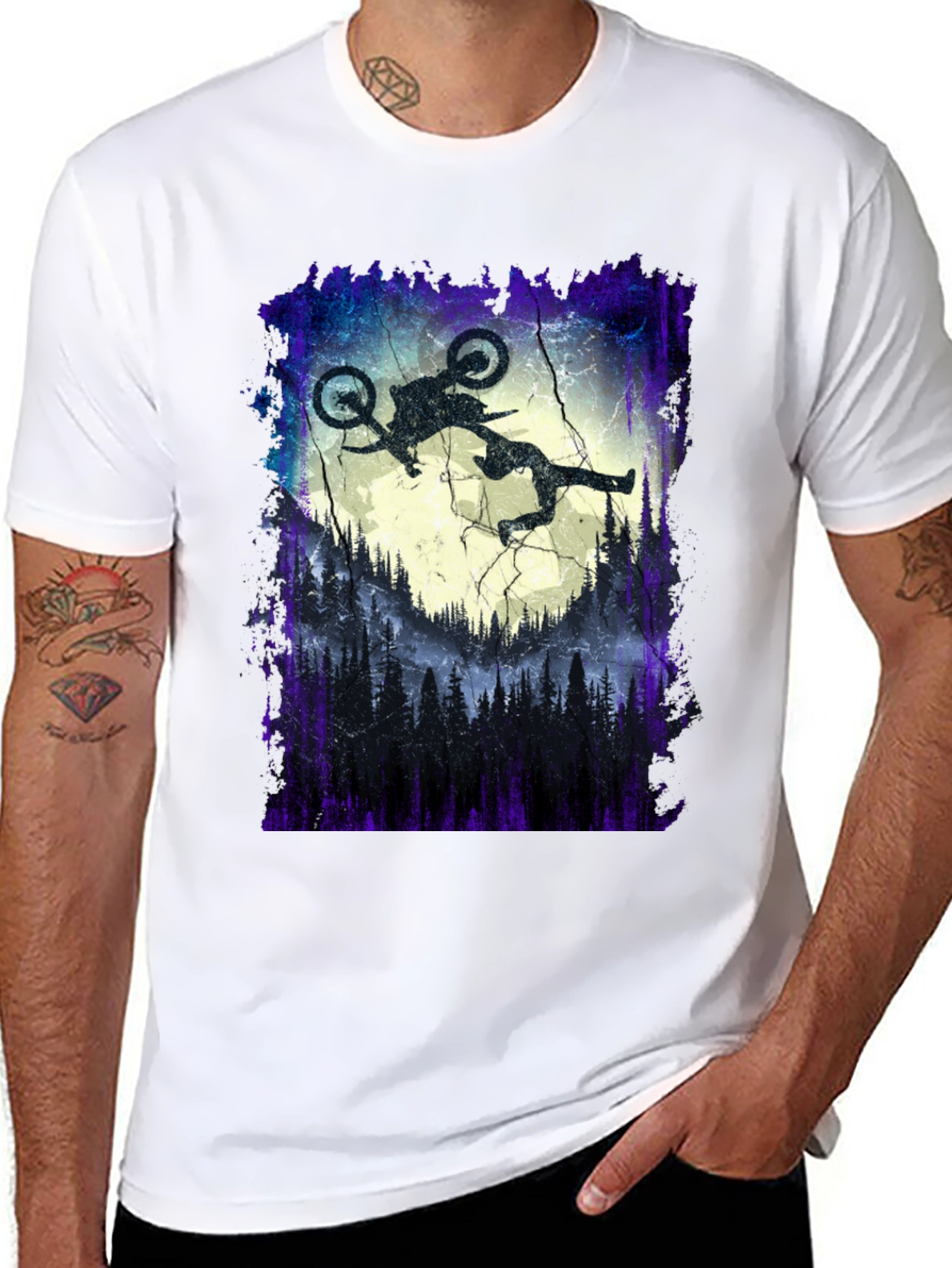 Black Mountain Bike Jump Graphic Tee view 8