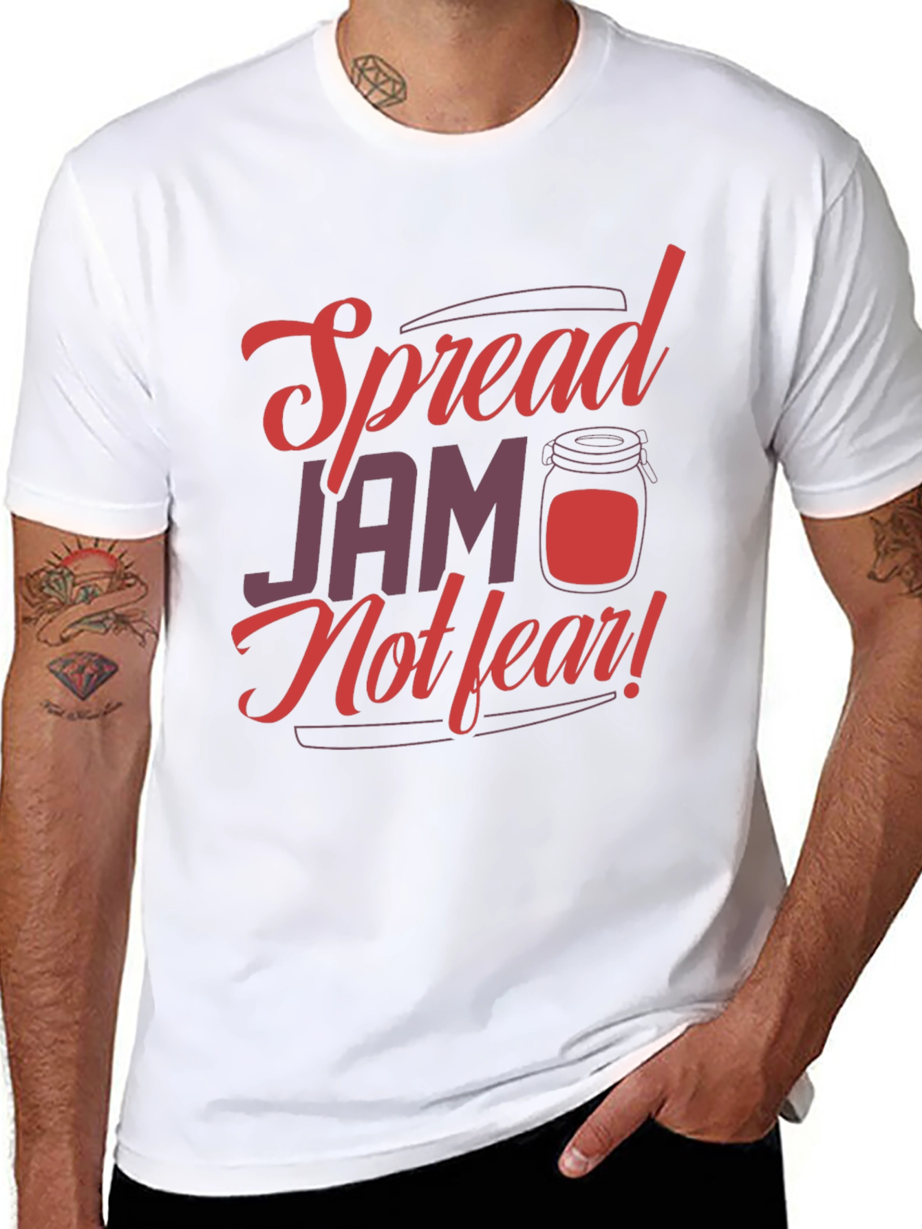 Black Spread Jam Not Fear Graphic Tee view 8
