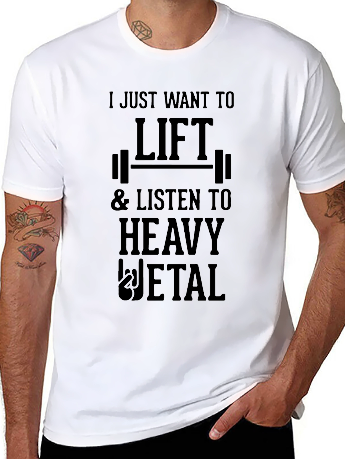 Black Lift & Listen Heavy Metal T-Shirt - Black view 8