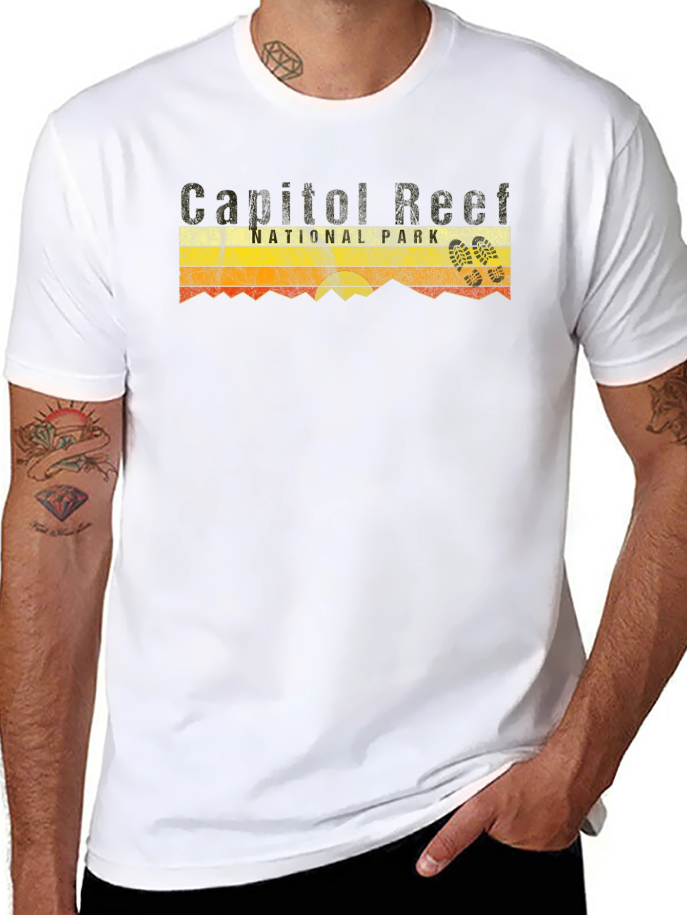 Black Capitol Reef National Park T-Shirt - Retro Style view 8