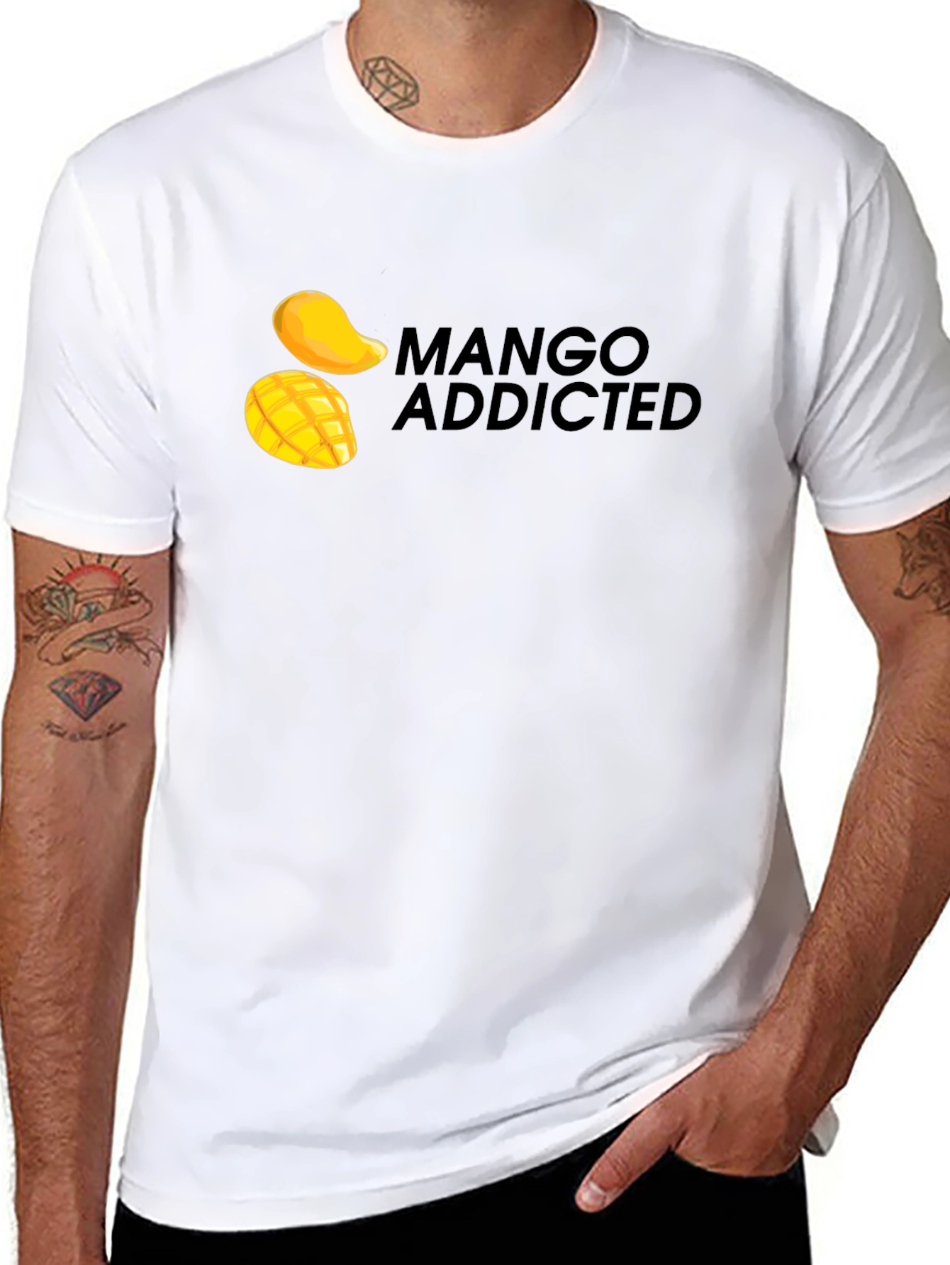 Black Mango Addicted Black T-Shirt view 8