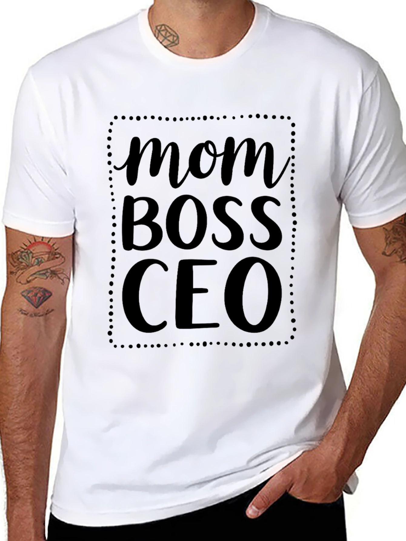 Black Mom Boss CEO Black Graphic T-Shirt view 8