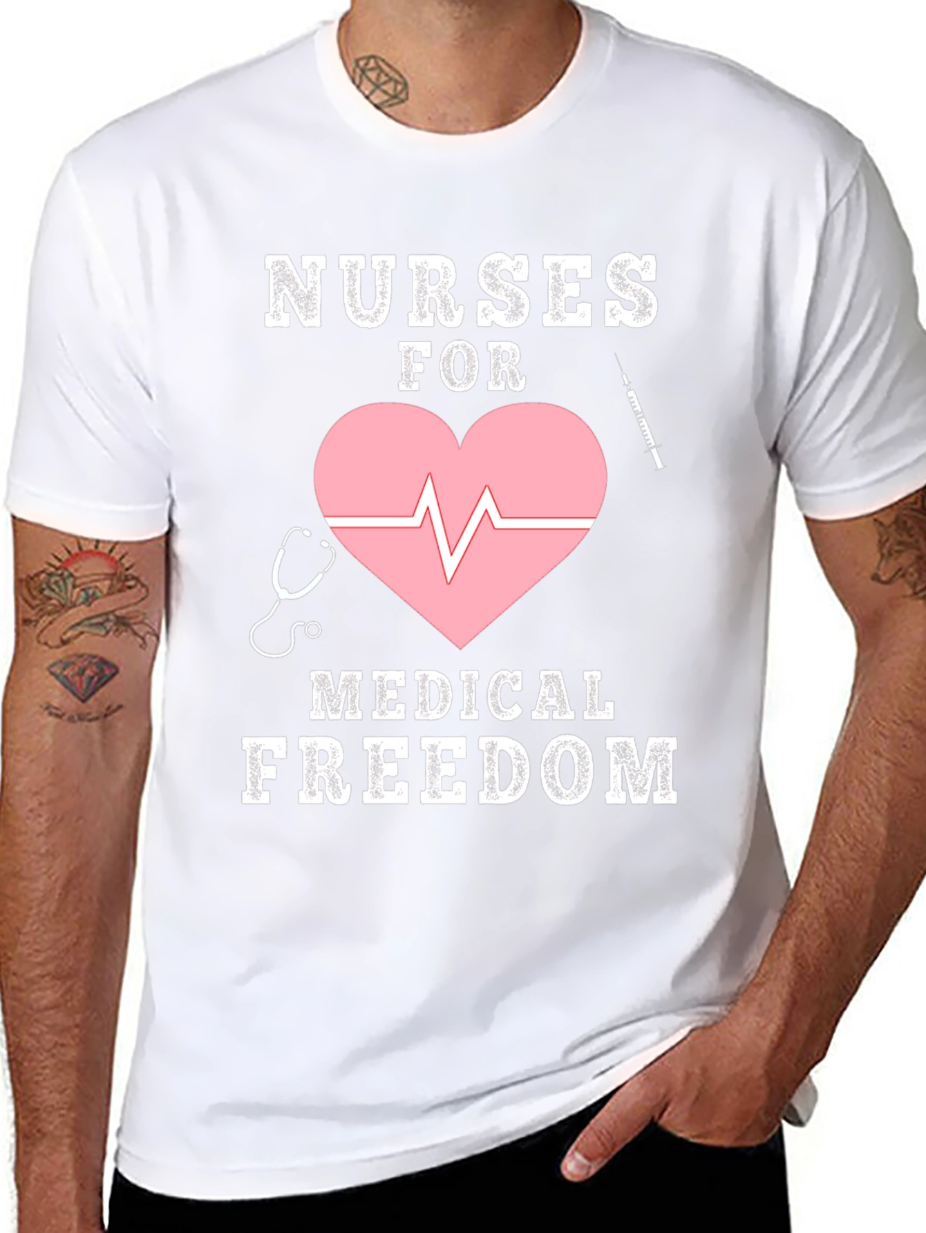 Nurses For Medical Freedom Graphic Tee - 8