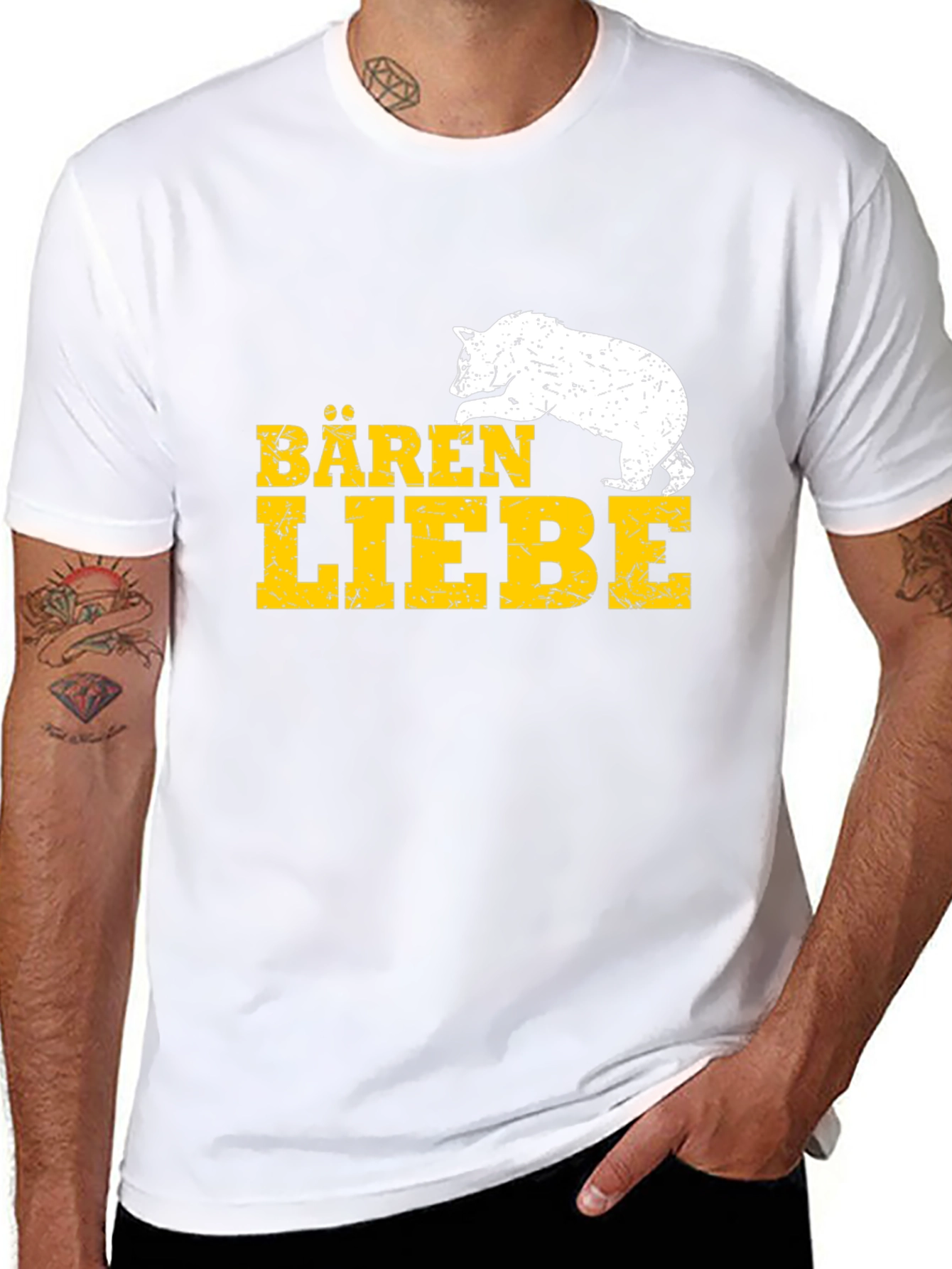 Black Bären Liebe Bear Graphic T-Shirt view 8