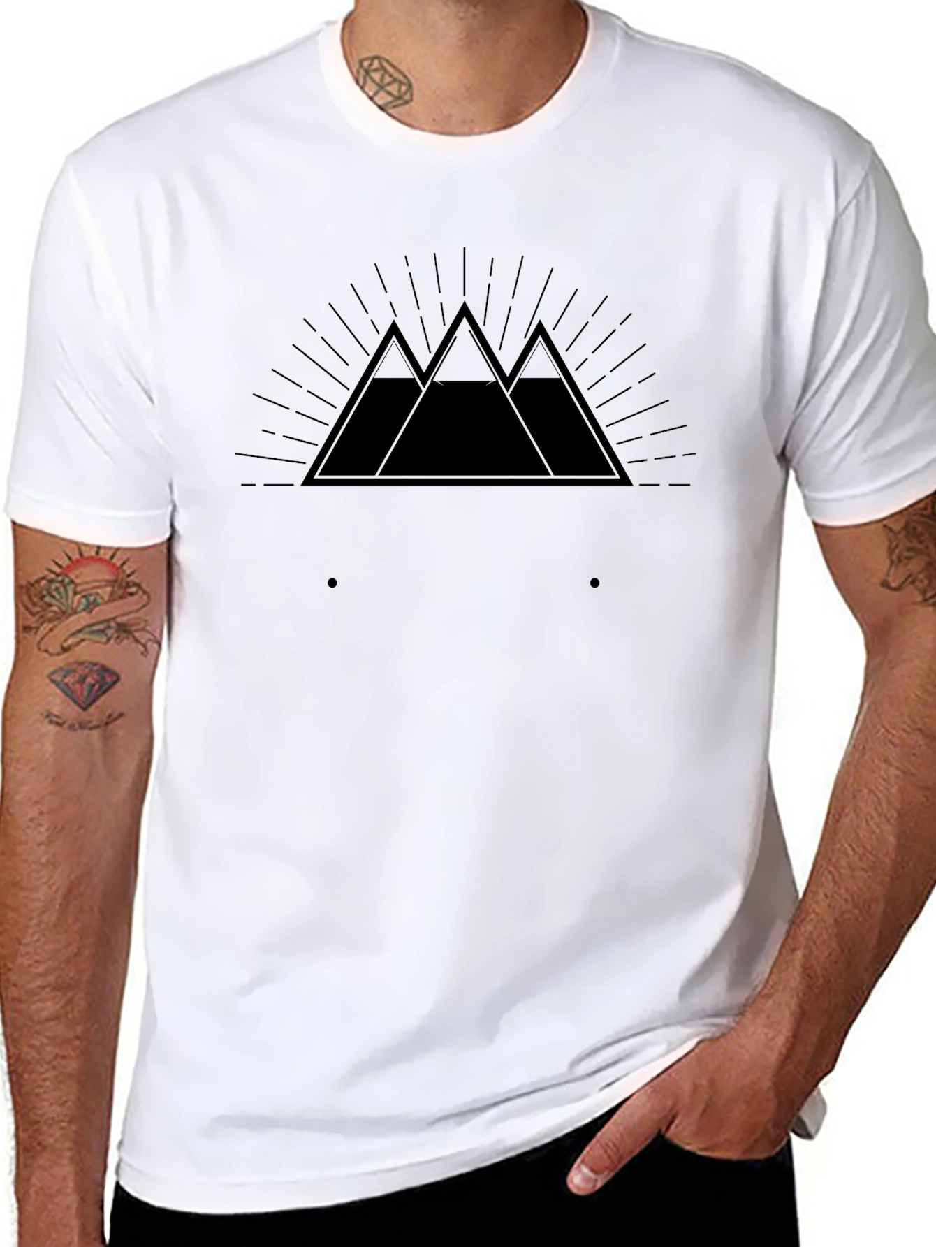 Black Mountain Peak Graphic Tee - Black Crew Neck view 8