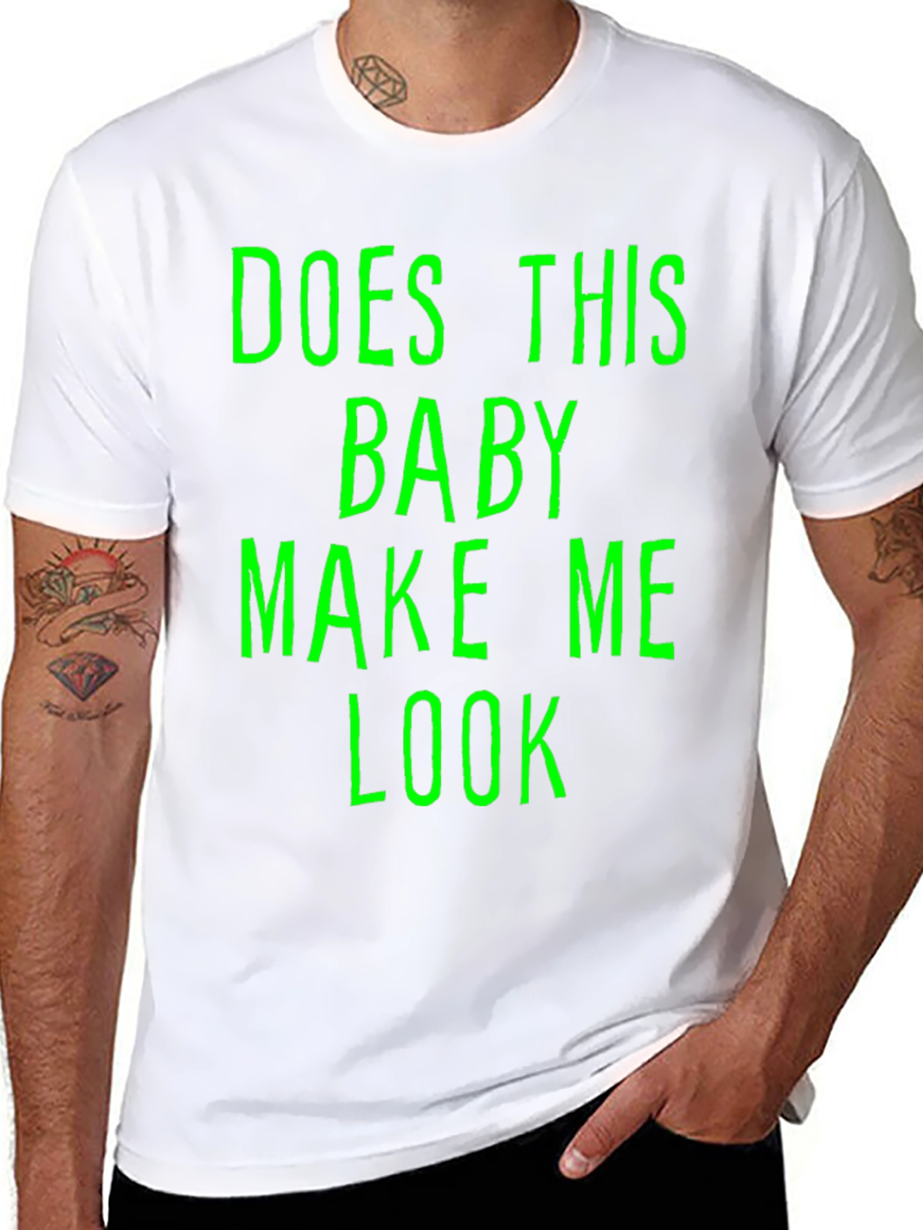 Black Funny Baby T-Shirt - Does This Baby Make Me Look... view 8