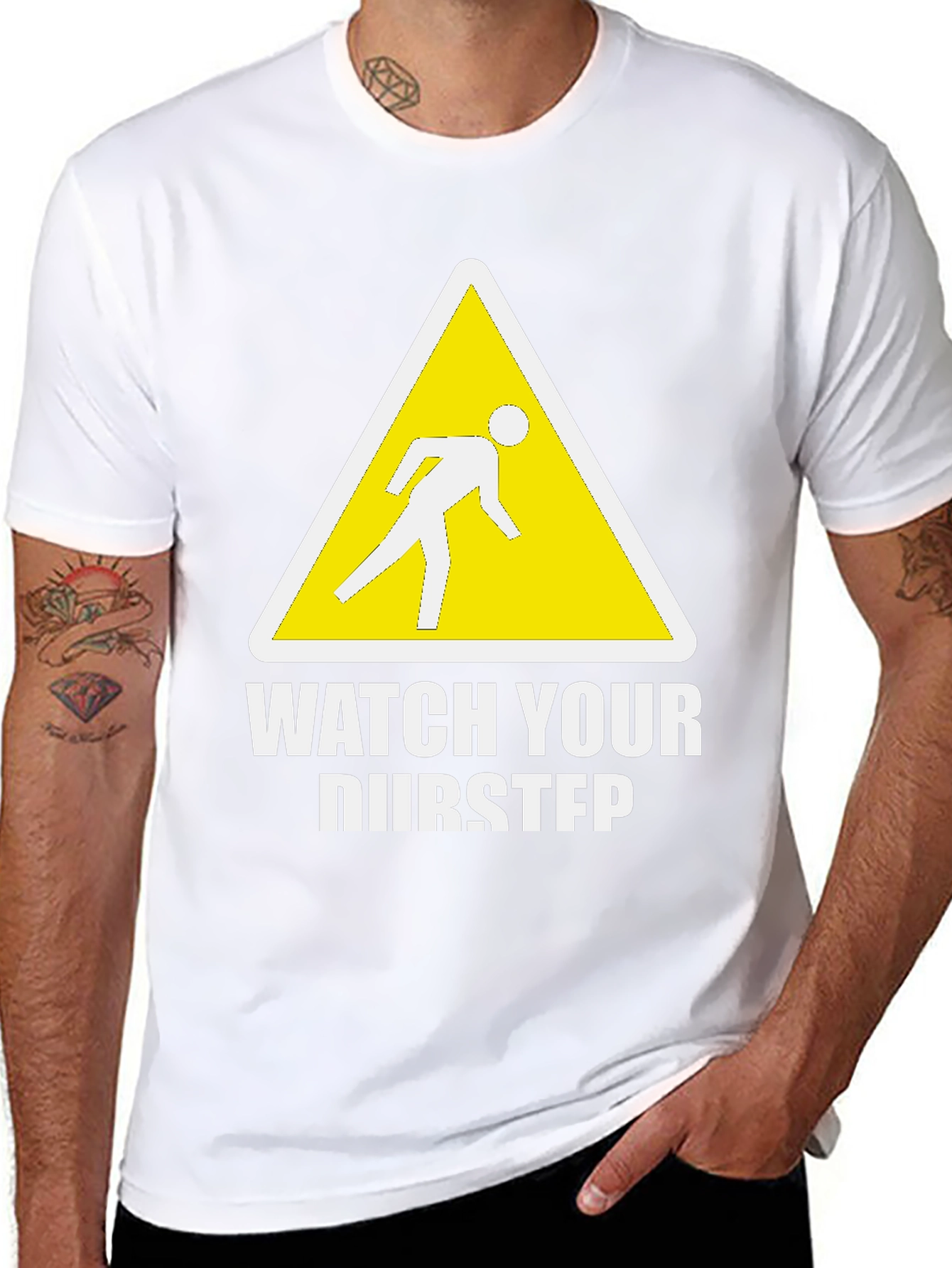 Black Funny Dubstep T-Shirt - Watch Your Dubstep view 8
