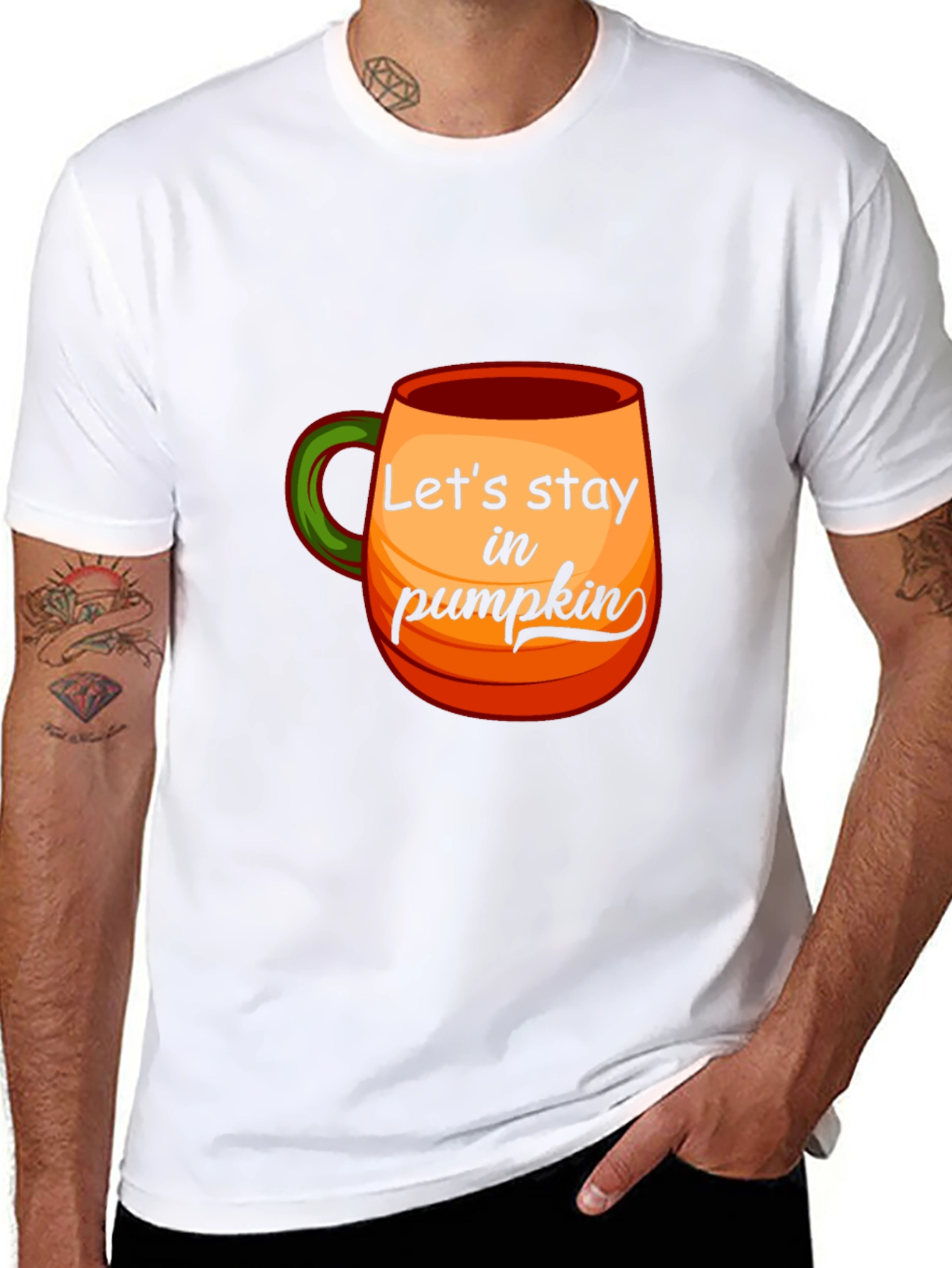 Black Stay In Pumpkin Black T-Shirt view 8