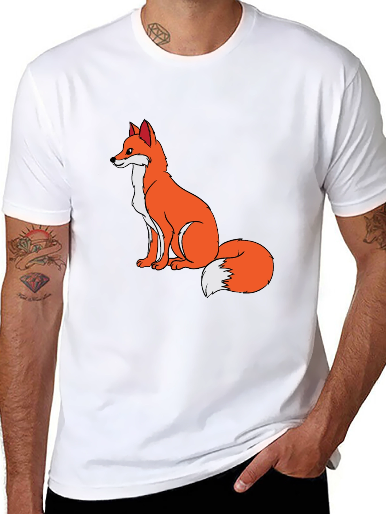 Black Fox Graphic T-Shirt - Stylish Casual Tee view 8