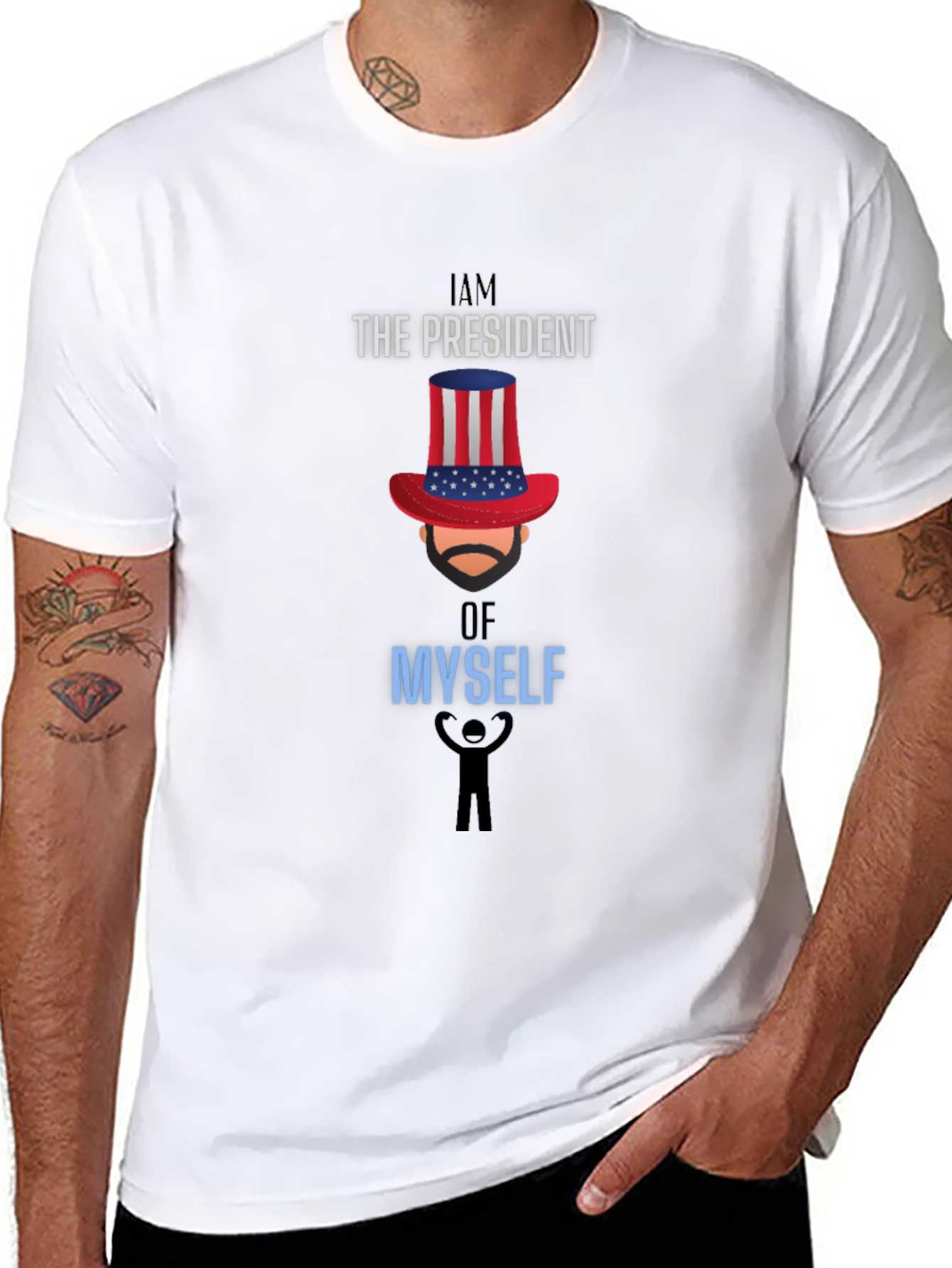 Black I Am The President Of Myself Graphic Tee view 8