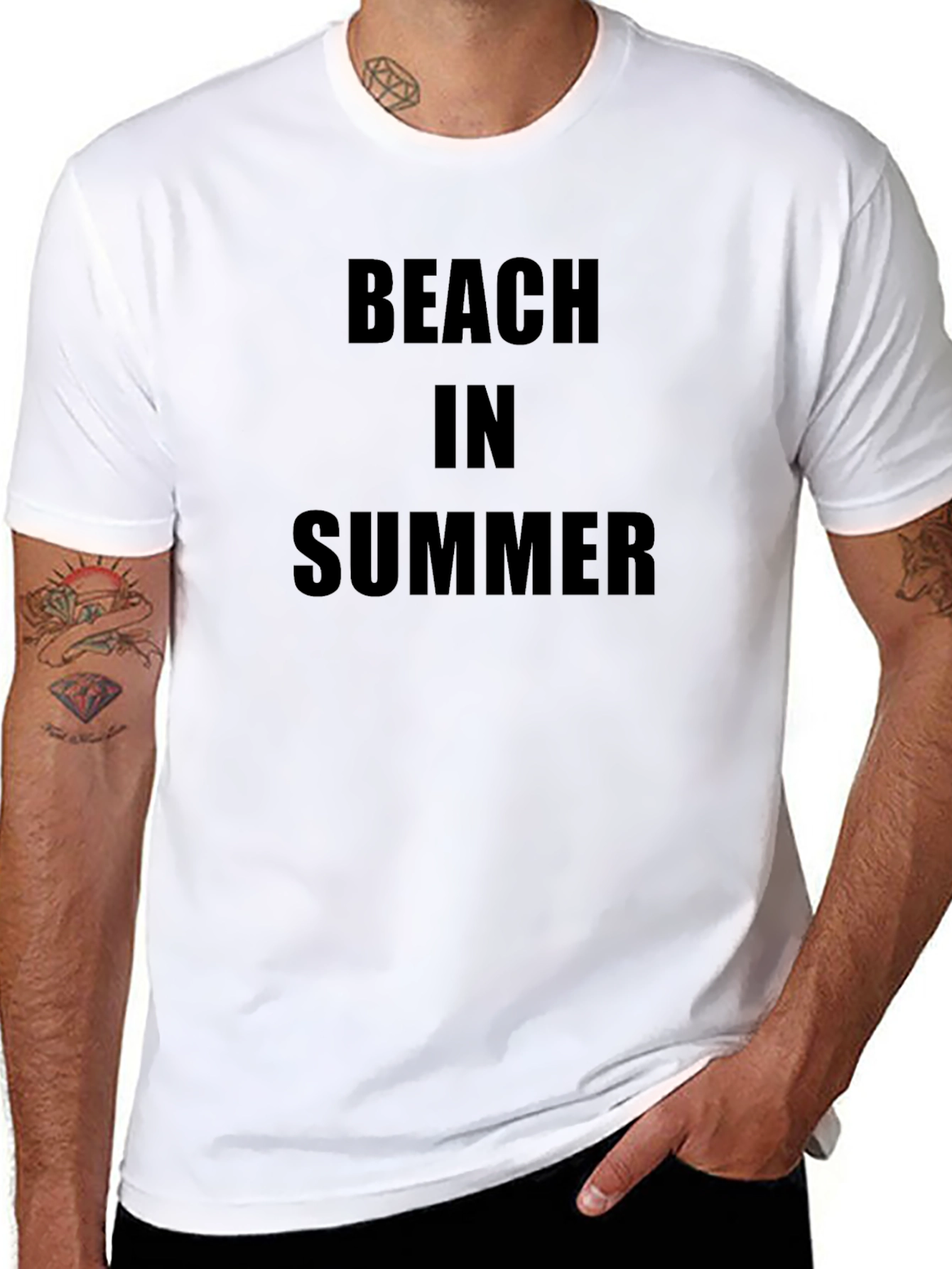Black Beach In Summer Black T-Shirt view 8