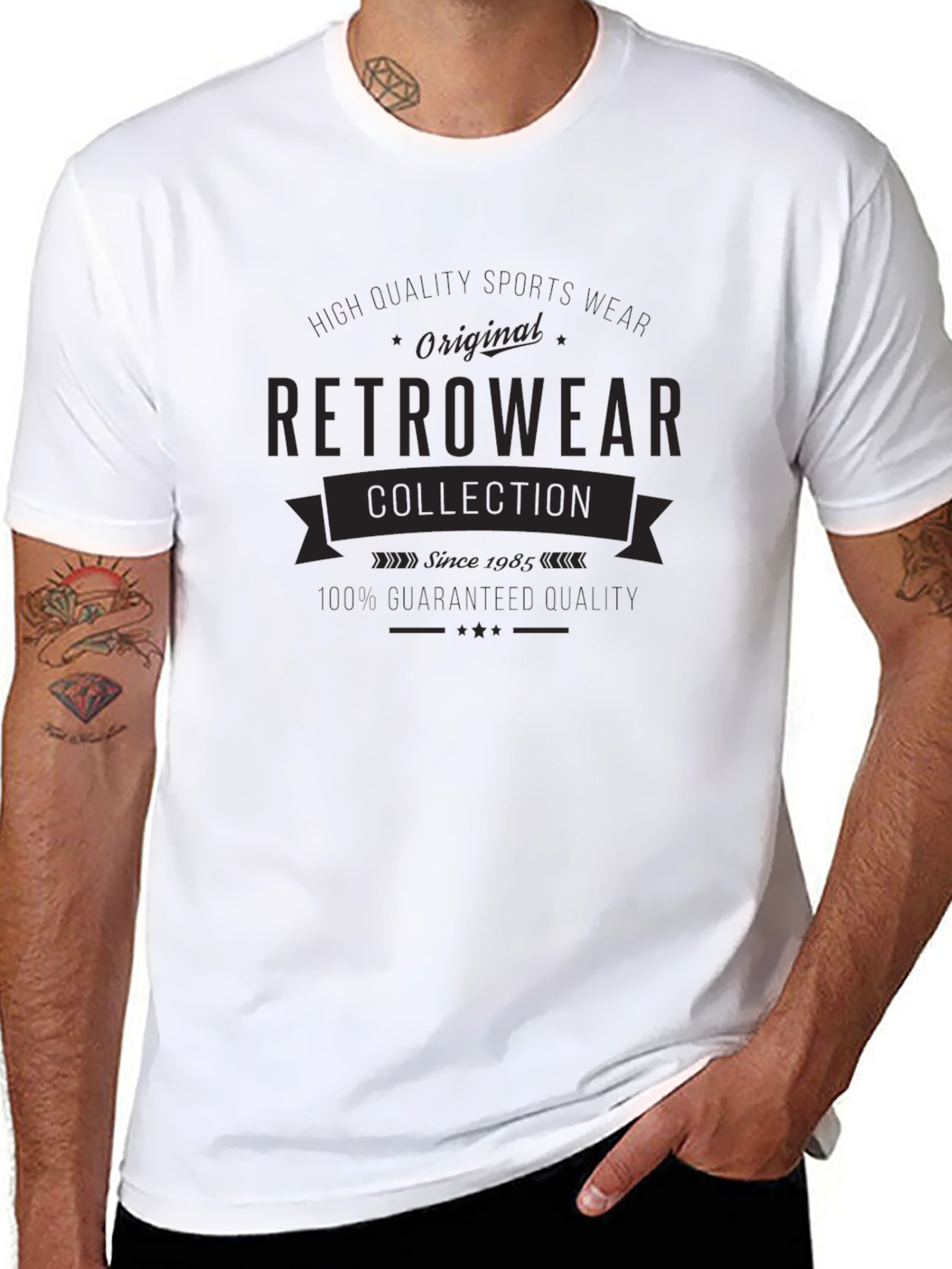 Black Retro Wear Collection T-Shirt view 8