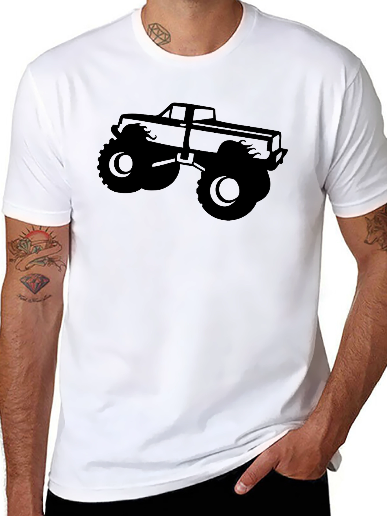 Black Monster Truck Graphic T-Shirt view 8