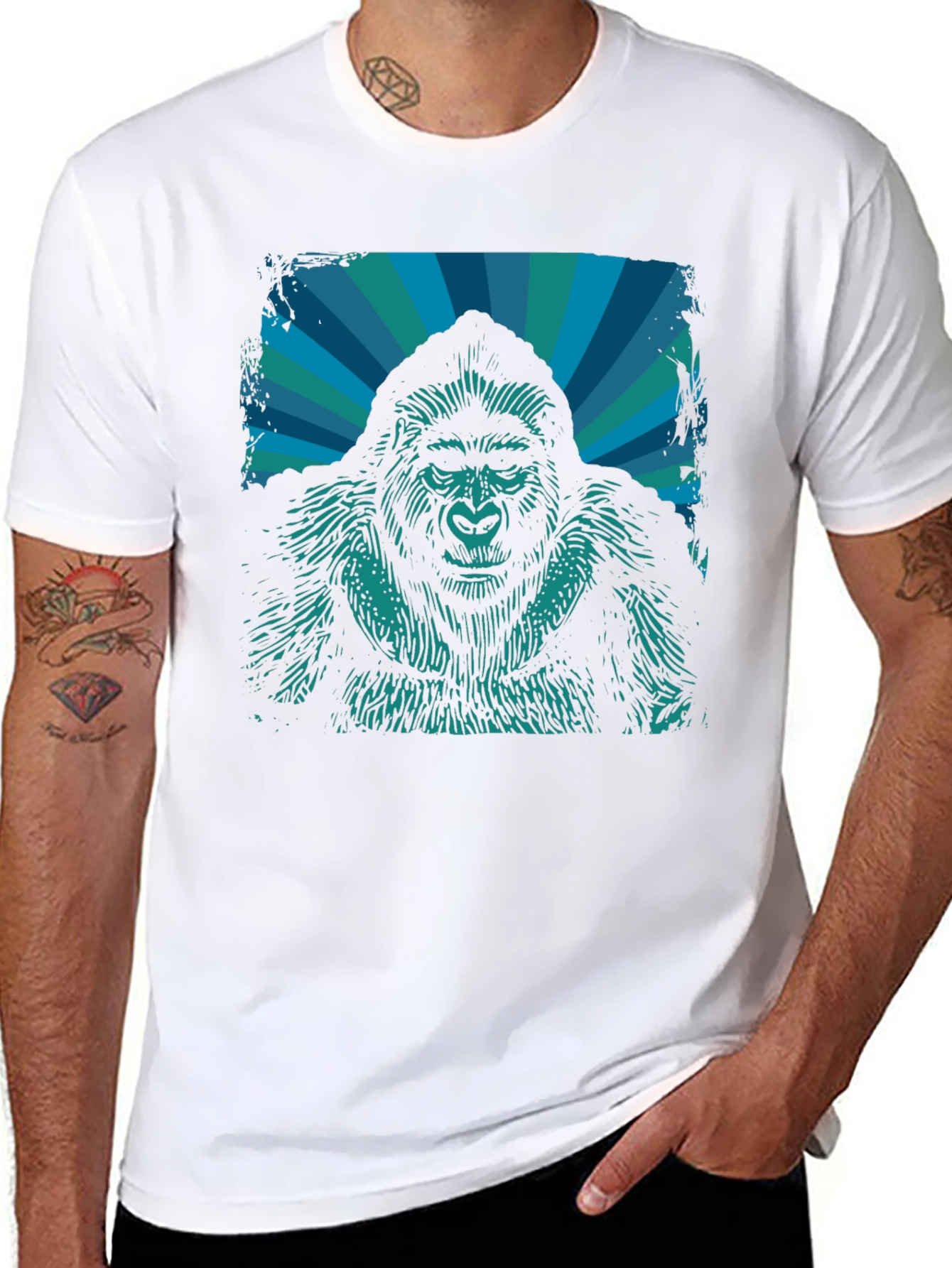 Black Gorilla Graphic Tee - Bold & Unique Design view 8