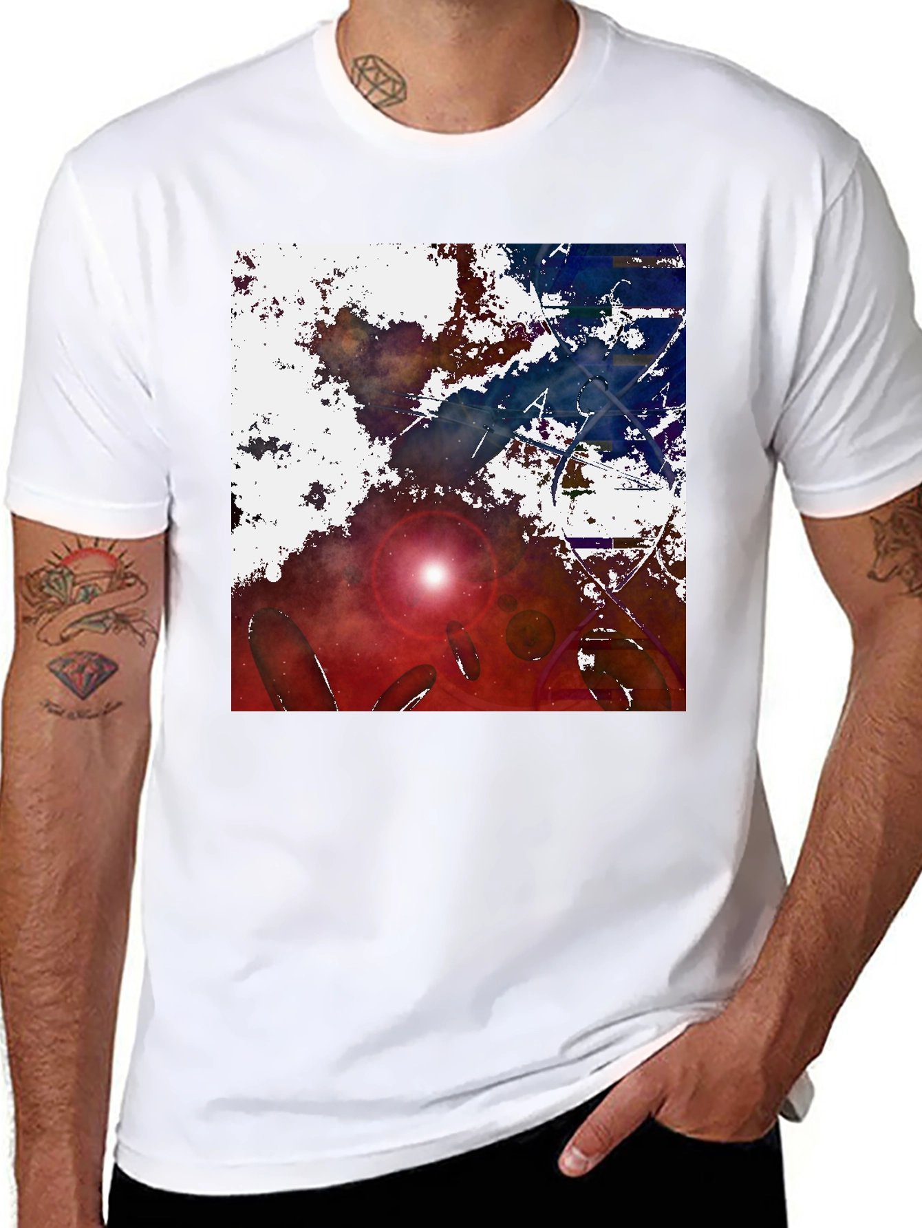 Black Cosmic Dream Black T-Shirt view 8