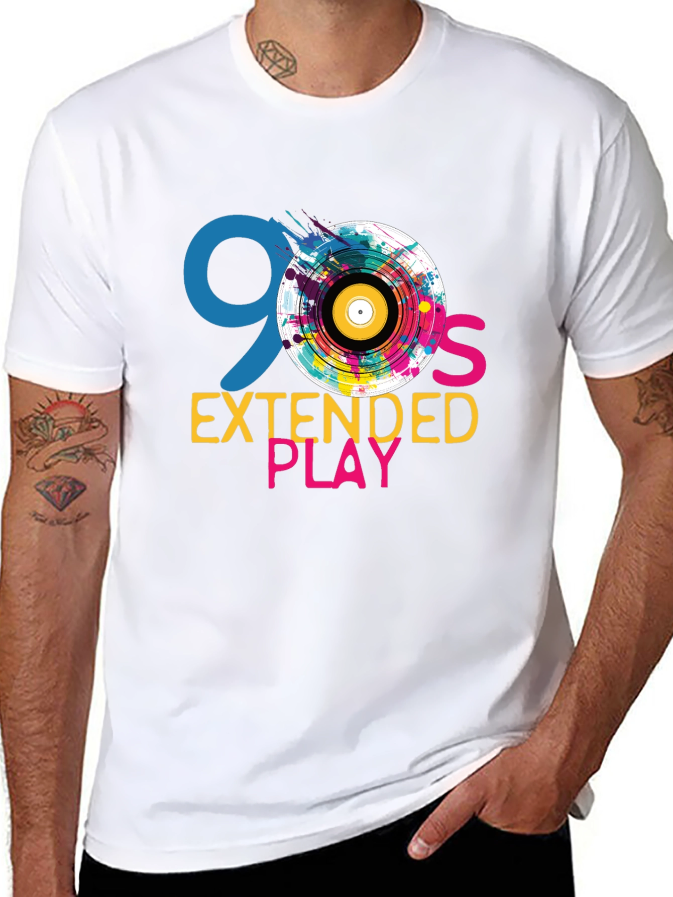 Black 90's Extended Play T-Shirt view 8