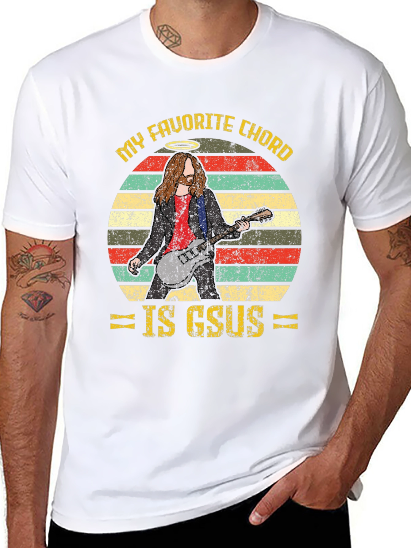 Black My Favorite Chord is GSUS Graphic Tee view 8