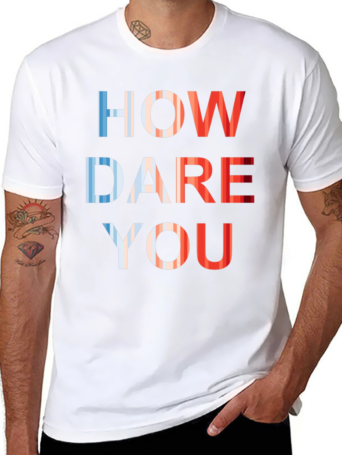 Black How Dare You Graphic T-Shirt - Patriotic Design view 8