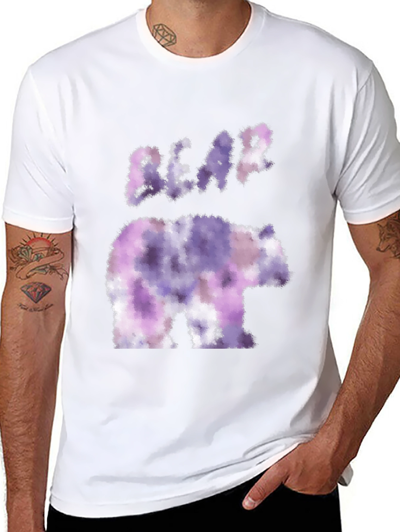 Black Bear Graphic T-Shirt - Artistic Design view 8