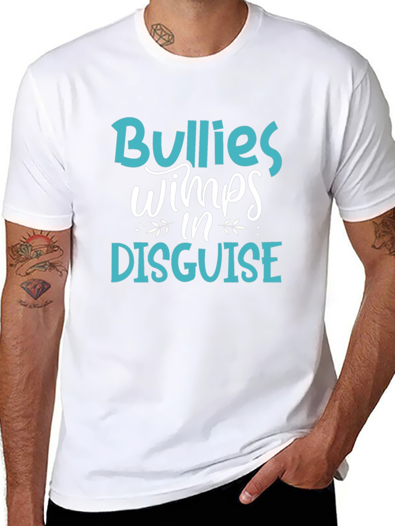 Black Bullies Wimps in Disguise Graphic Tee view 8