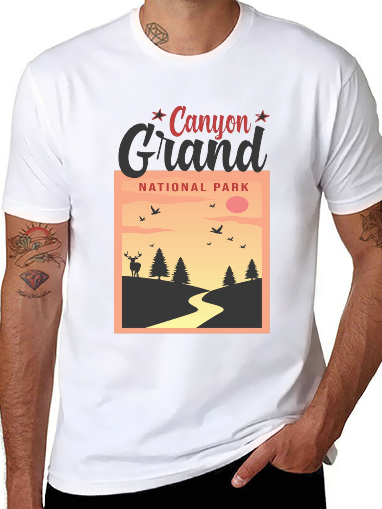 Black Grand Canyon National Park Black T-Shirt view 8
