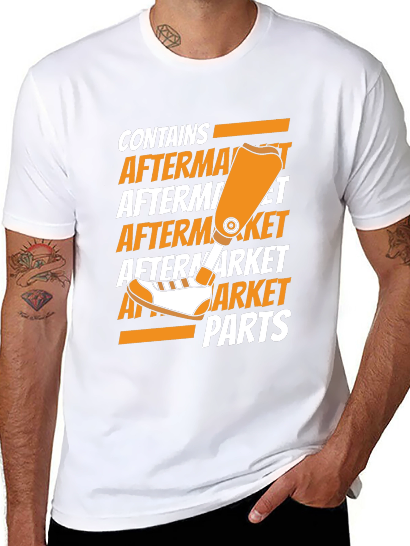 Black Aftermarket Parts T-Shirt view 8