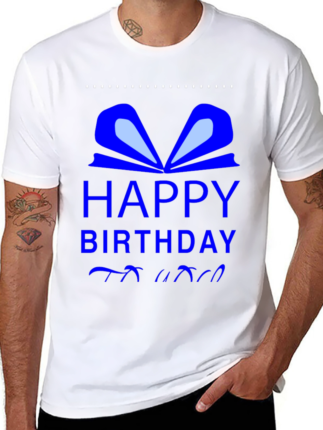 Black Happy Birthday Gift T-Shirt view 8
