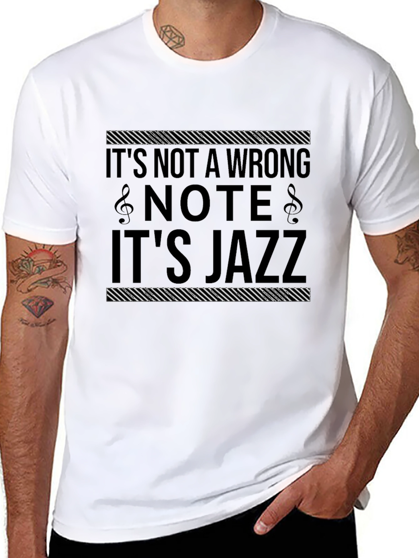 Black It's Jazz T-Shirt, Music Lover Tee view 8