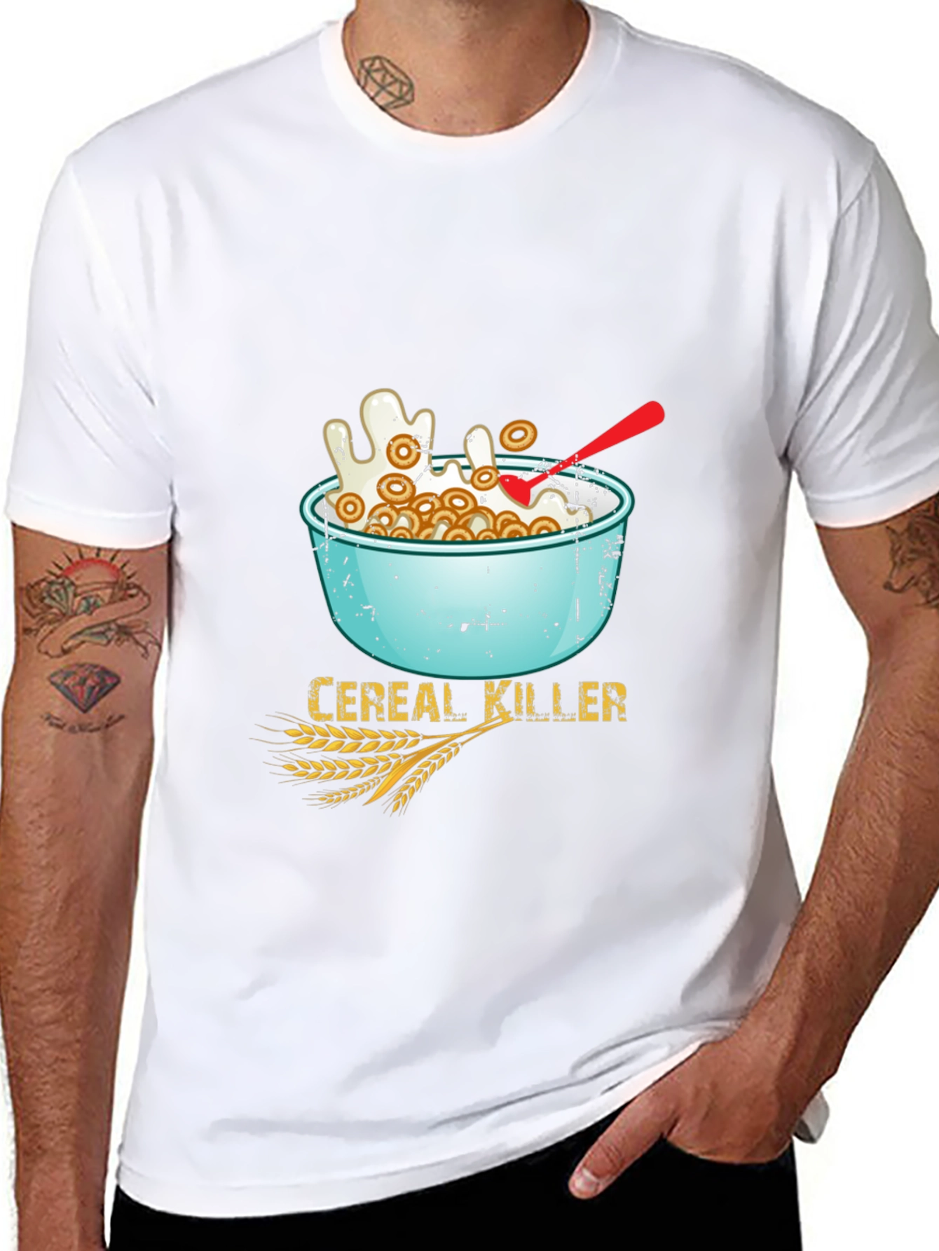 Black Cereal Killer T-Shirt - Funny Breakfast Pun Tee view 8