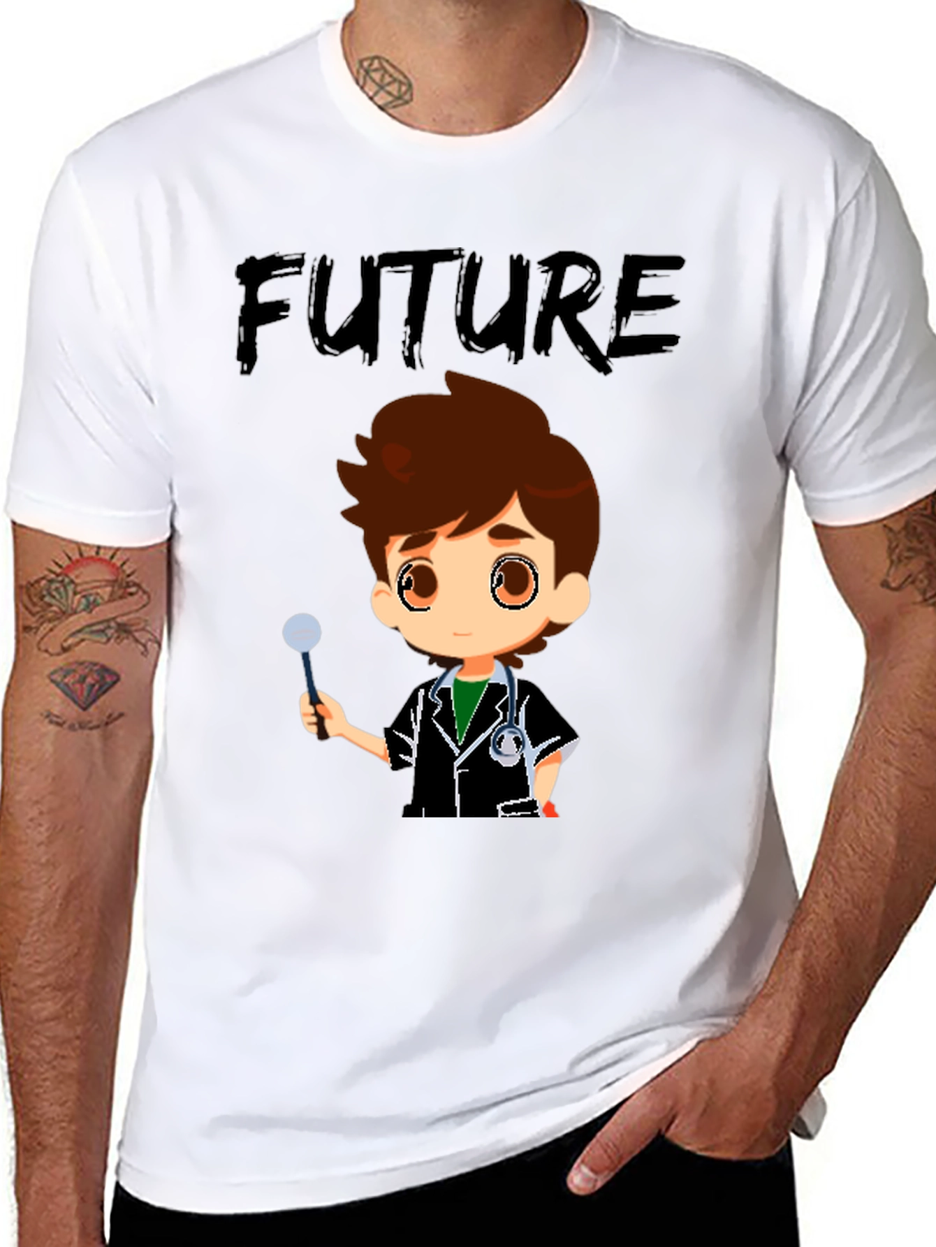 Black Future Doctor T-Shirt view 8