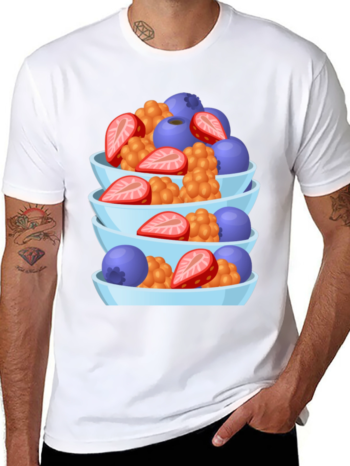Black Fruit Stack Tee - Stylish & Unique Design! view 8