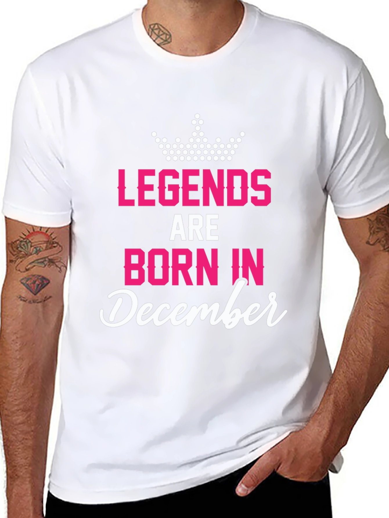 Black Legends Are Born In December T-Shirt view 8