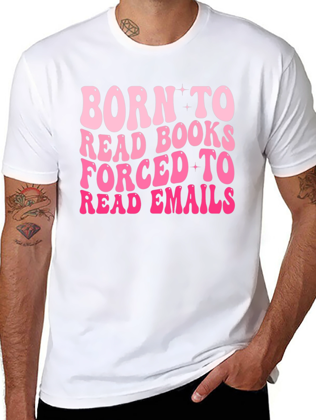 Black Born to Read Books Graphic Tee view 8